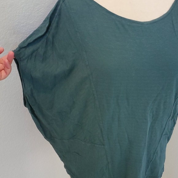 Prana Baggy Blouse Short Sleeve Green - Picture 2 of 6